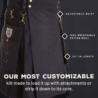 The Highlander Kilt - Black Preview #3