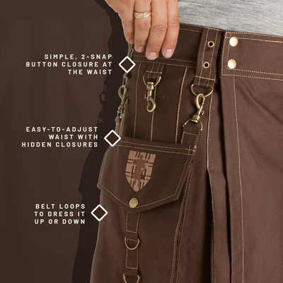 The Highlander Kilt - Khaki Preview #4