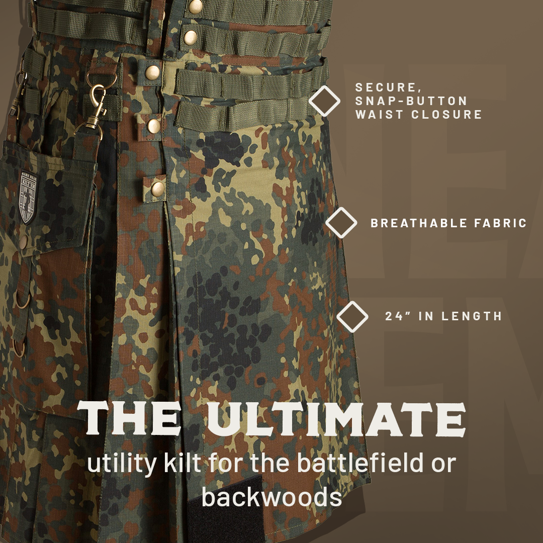 Damn Near Kilt 'Em Tactical Kilt Utility Kilt for Paintball