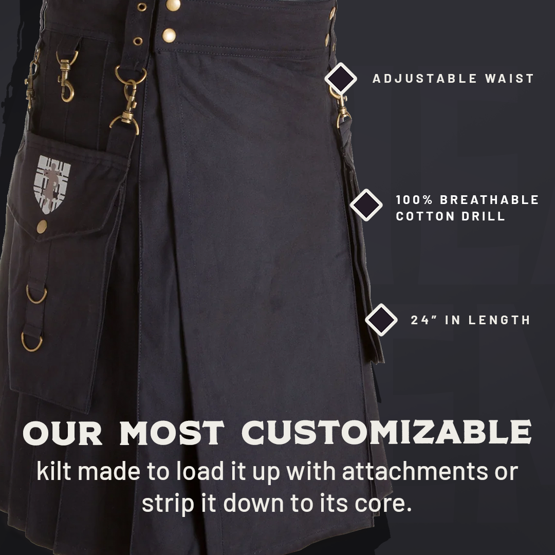 The Highlander Kilt - Navy Preview #3