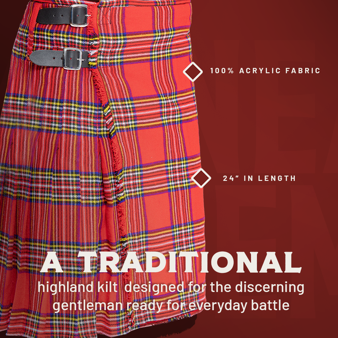 The Laoch Kilt - Royal Stewart Tartan Cover