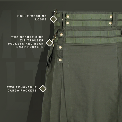 The Tactical Kilt - Olive Preview #5