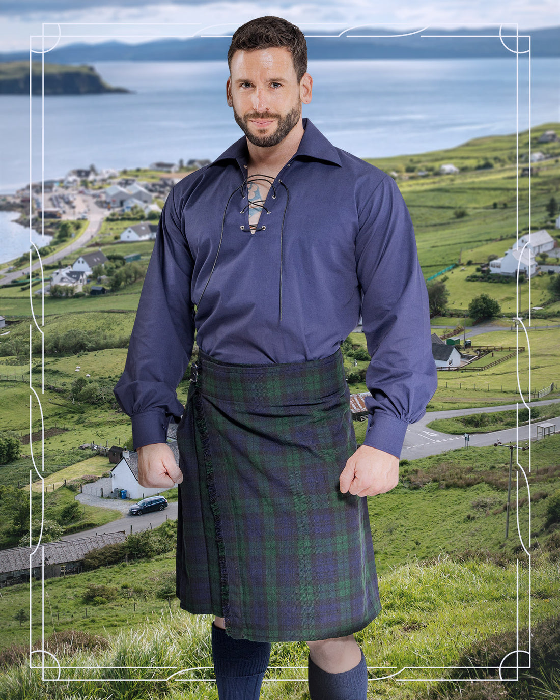Scottish Kilt Hose - Navy Preview #3