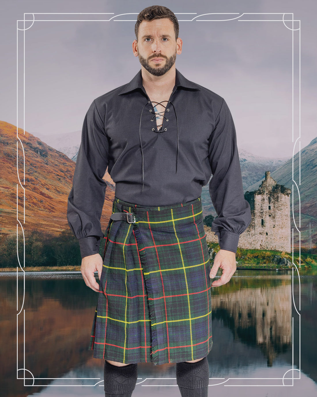Scottish Kilt Hose - Black Preview #3