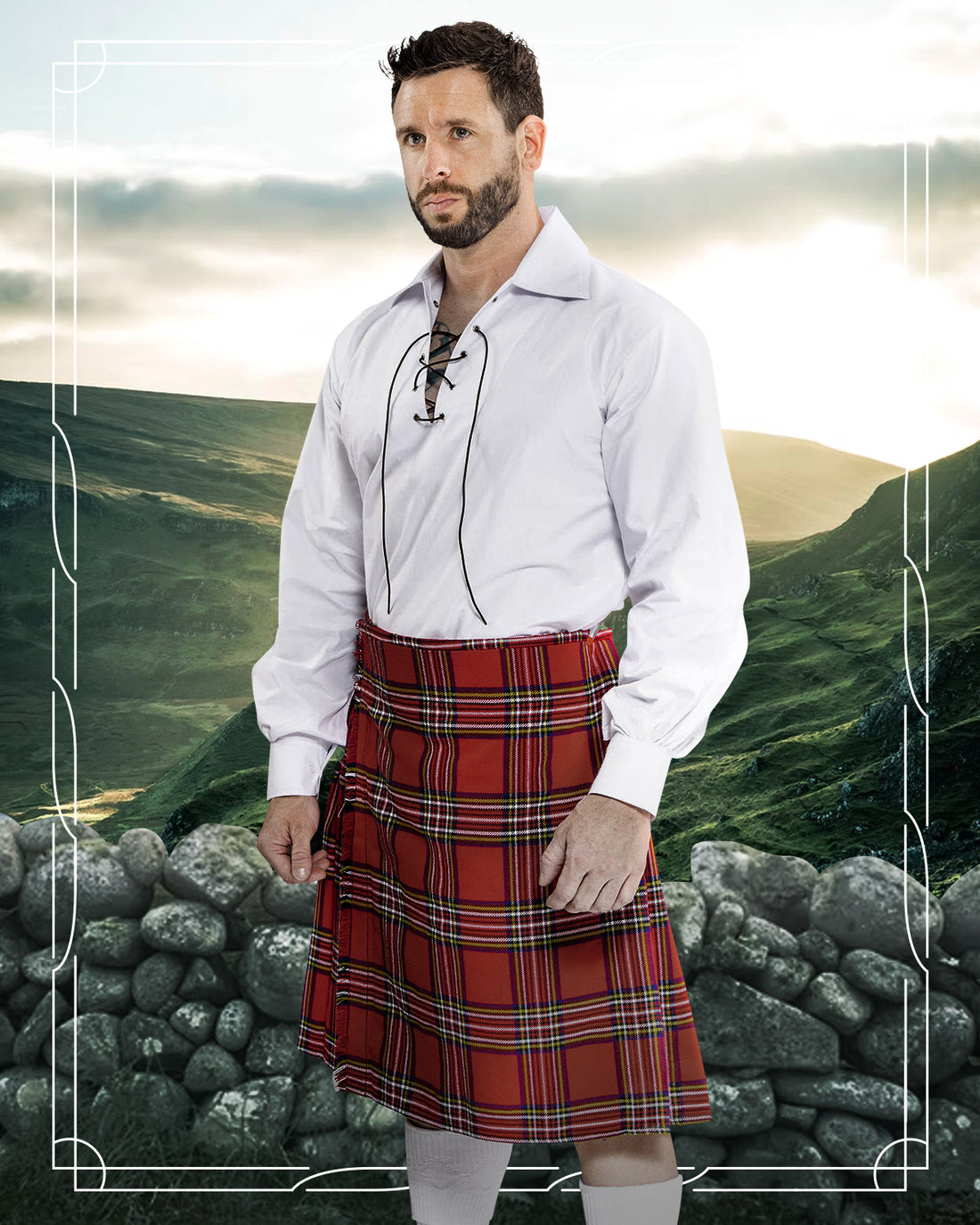 Scottish Kilt Hose - White Preview #2