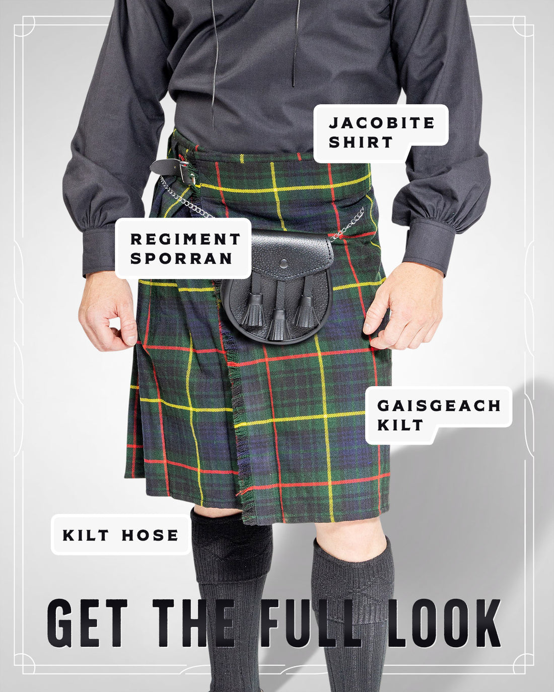 Scottish Kilt Hose - Black Preview #5