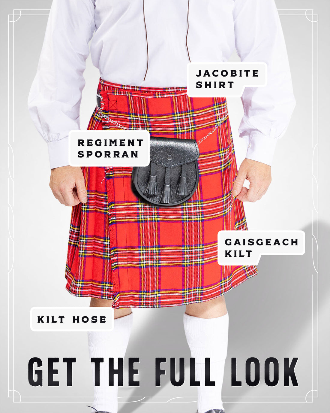 Scottish Kilt Hose - White Preview #6