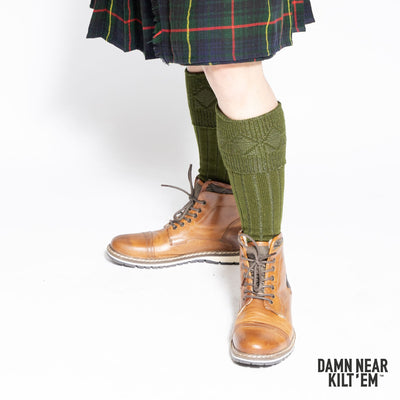 Scottish Kilt Hose - Military Green Preview #3