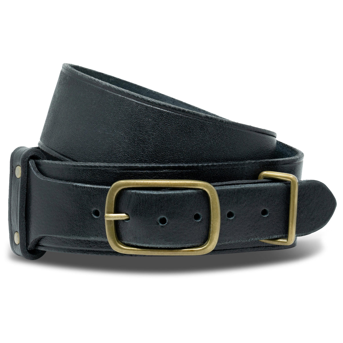 Dundee Kilt Belt - Black Leather Classic Cover