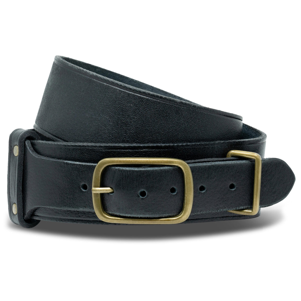 Dundee Kilt Belt Black Leather Classic Damn Near Kilt 'Em