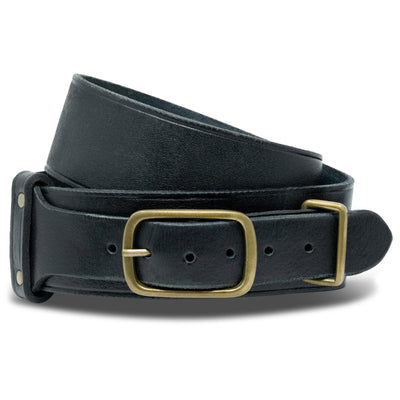 Dundee Kilt Belt - Black Leather Classic Preview #1