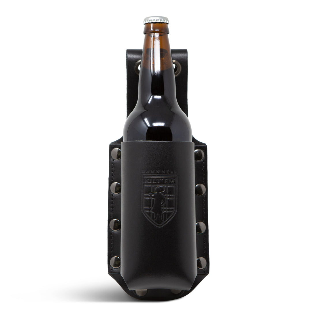 22 oz Bomber XL Bottle Holder - Black Leather Preview #2
