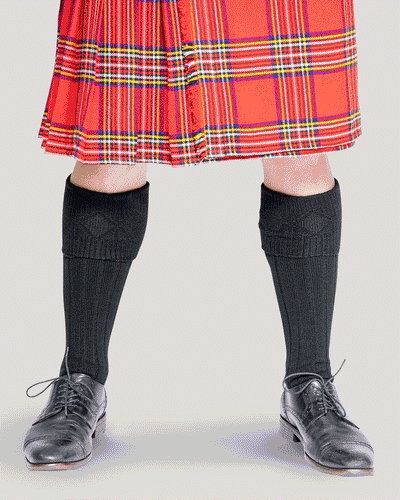 Scottish Kilt Hose - Black Preview #2