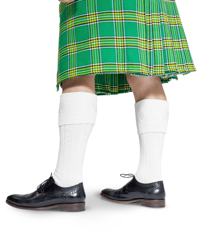 thumbnail image 2 of Men's Black 100% Wool Scottish Kilt Socks/Hose – Knee High, Traditional Highland Wear 2 of 4