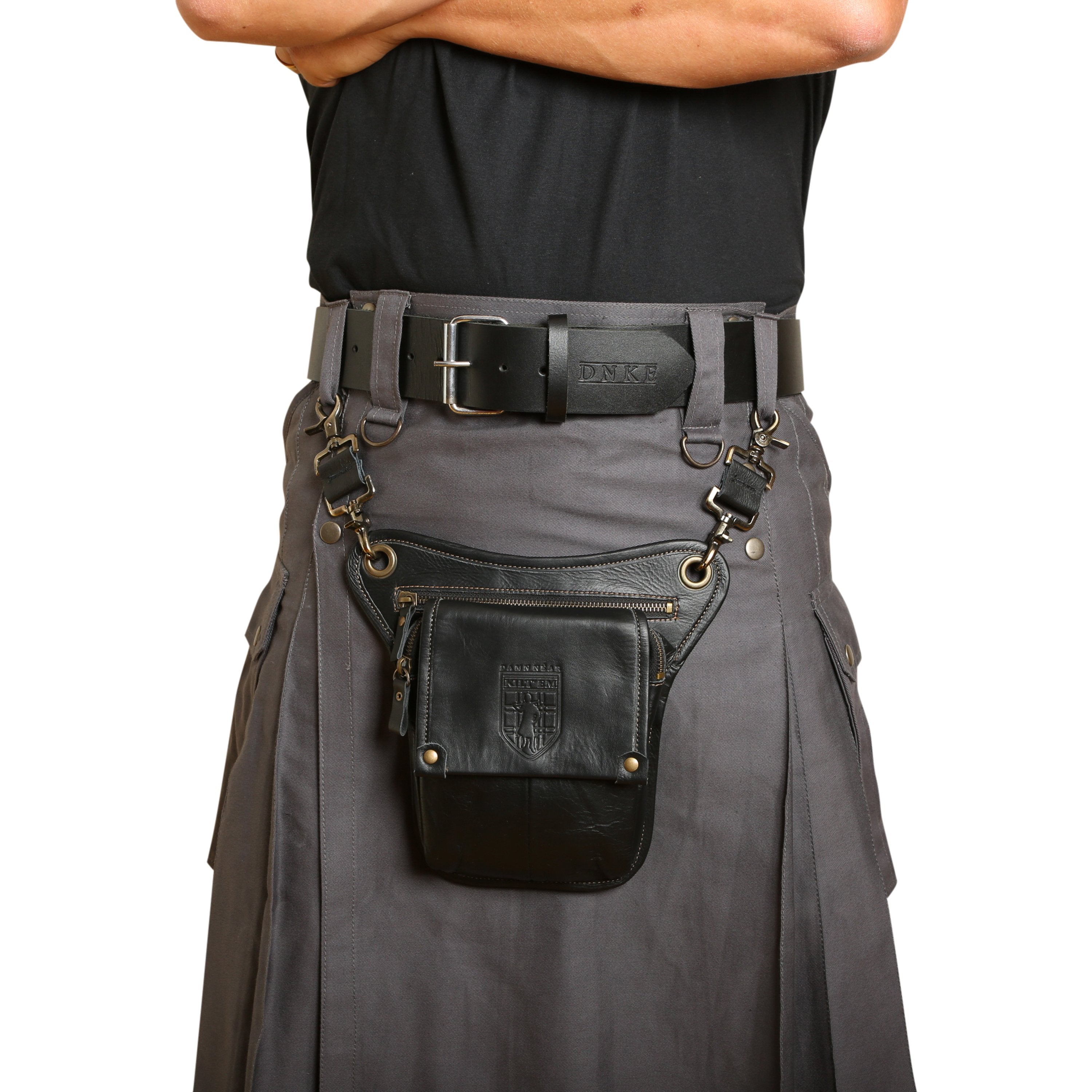Leather Sporran - Brown Raw Hide